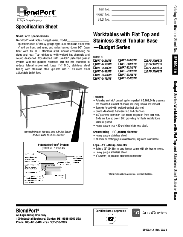 Cutsheet