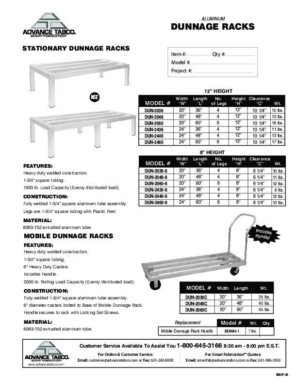 Cutsheet