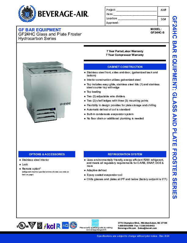 Cutsheet