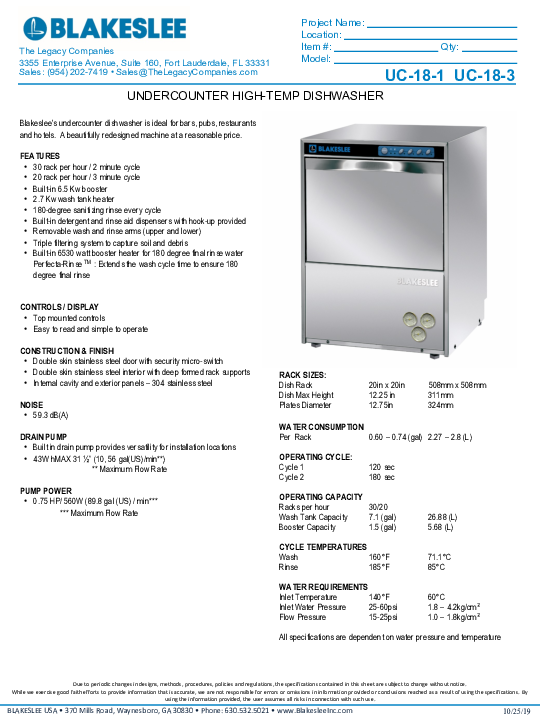 Cutsheet