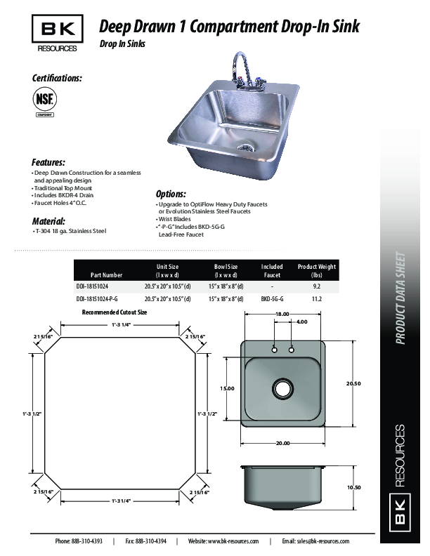 Cutsheet