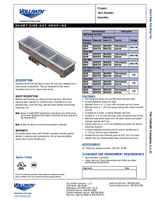 Cutsheet