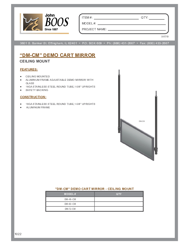 Cutsheet