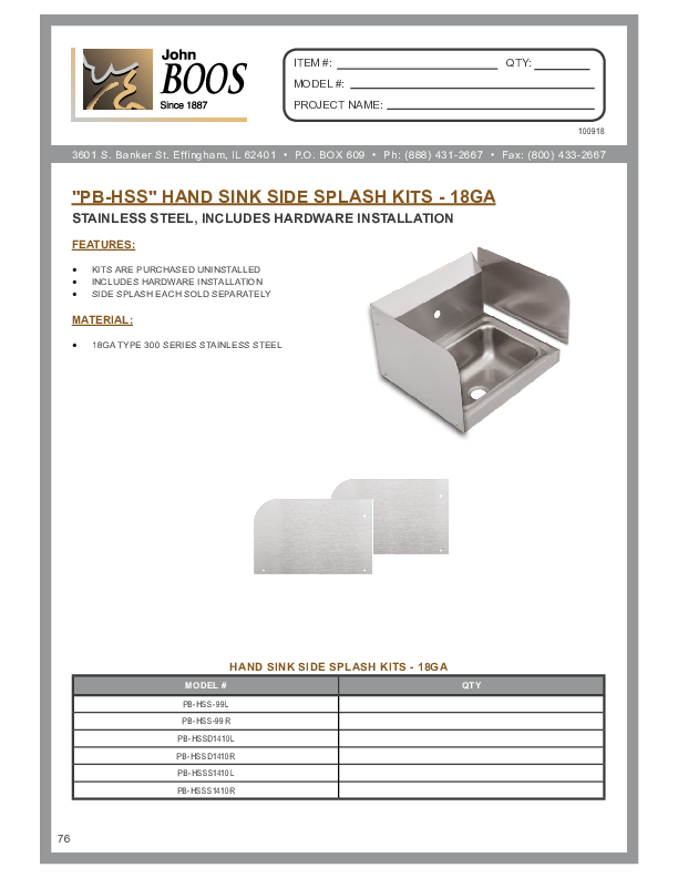 Cutsheet