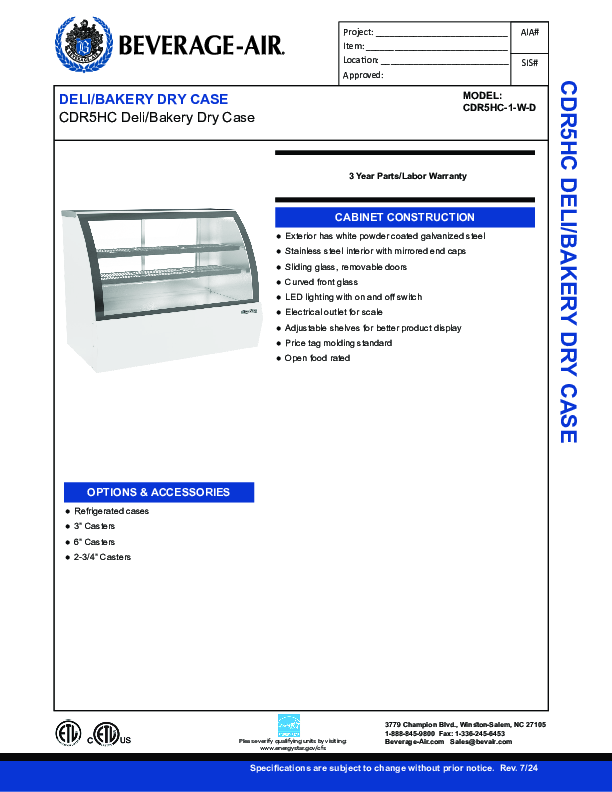 Cutsheet