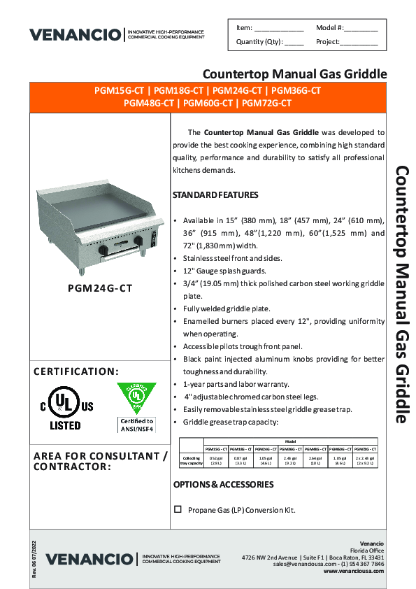 Cutsheet