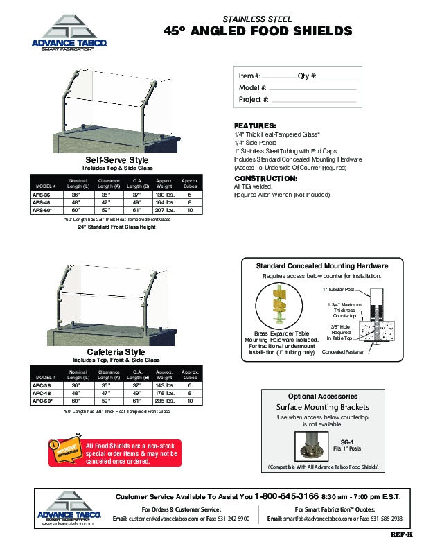 Cutsheet