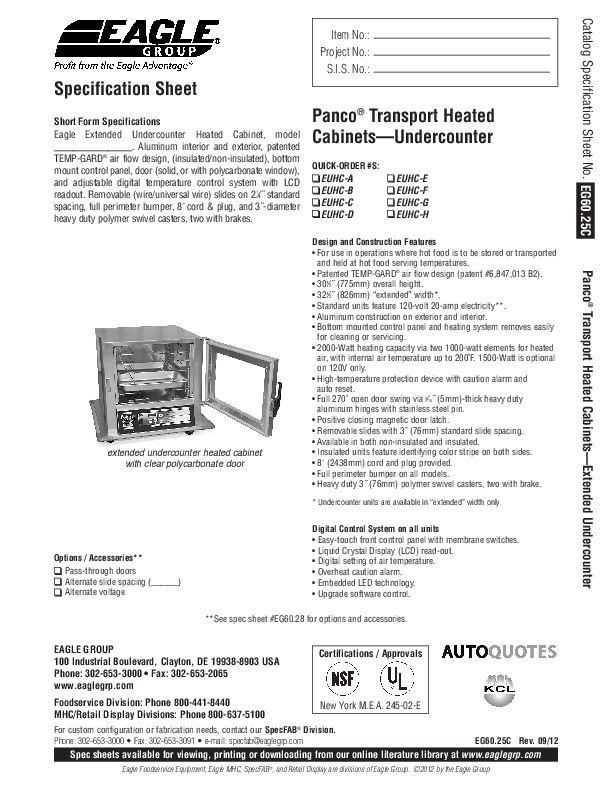 Cutsheet