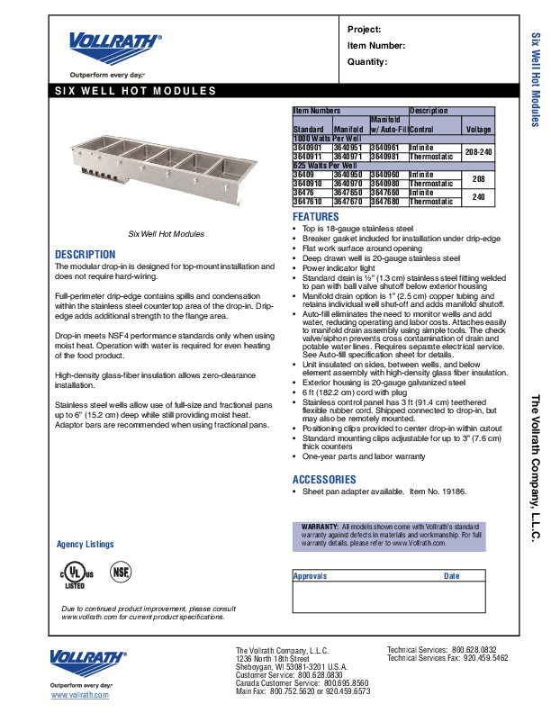 Cutsheet