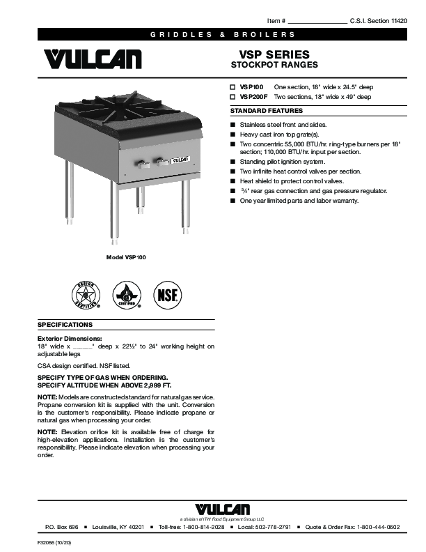 Cutsheet