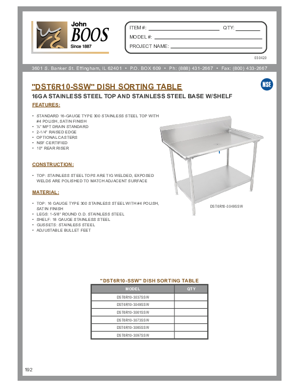 Cutsheet