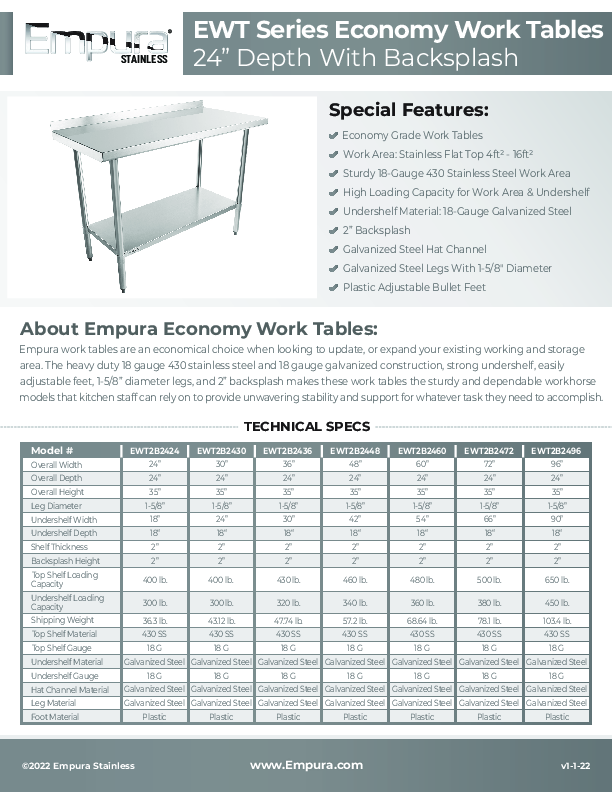 Cutsheet