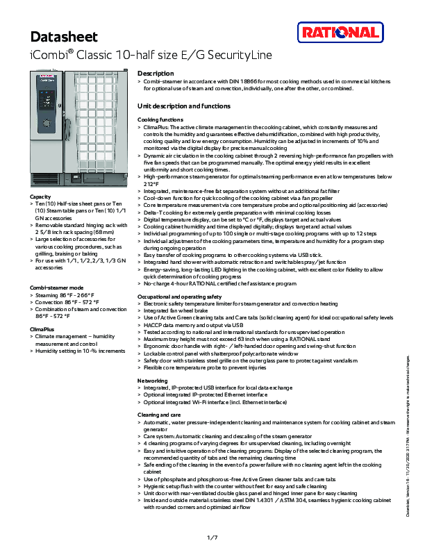 Security Spec Sheet