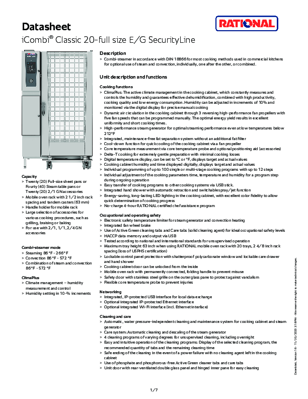 Security Spec Sheet