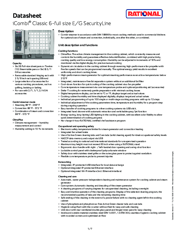 Security Spec Sheet