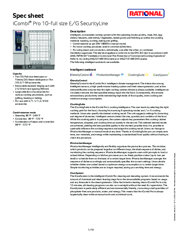 Security Spec Sheet