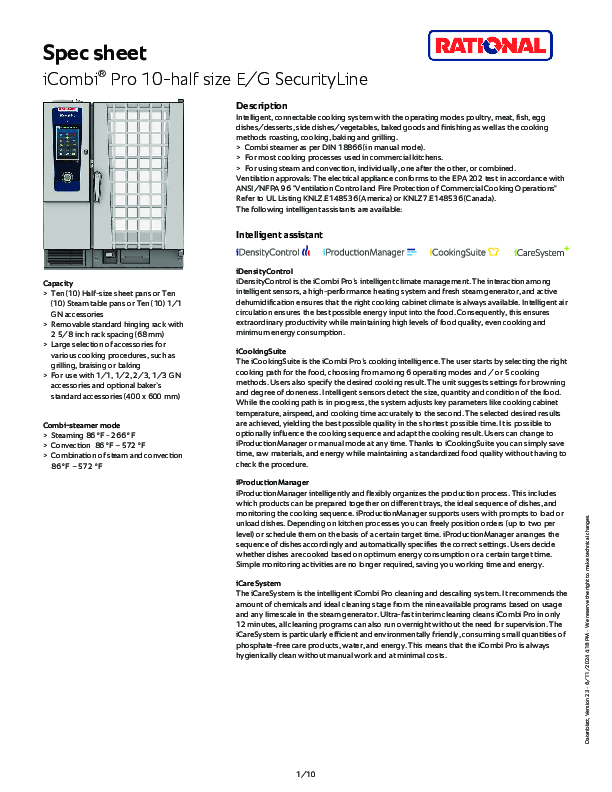 Security Spec Sheet