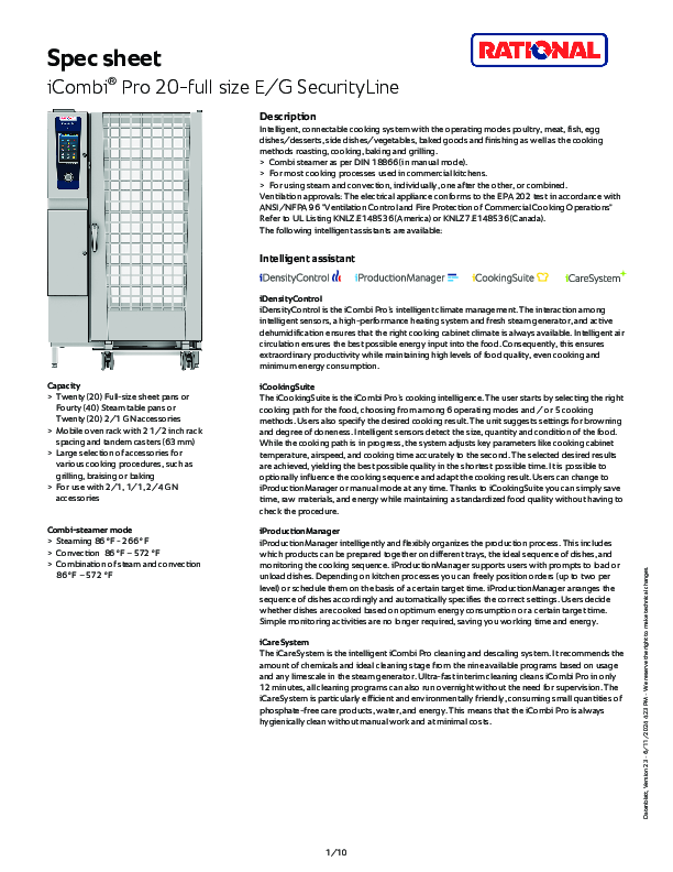 Security Spec Sheet