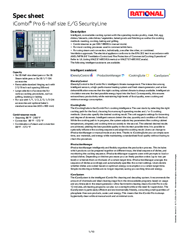 Security Spec Sheet