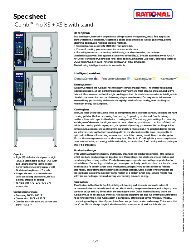 Stacking Kit Stands Spec Sheet